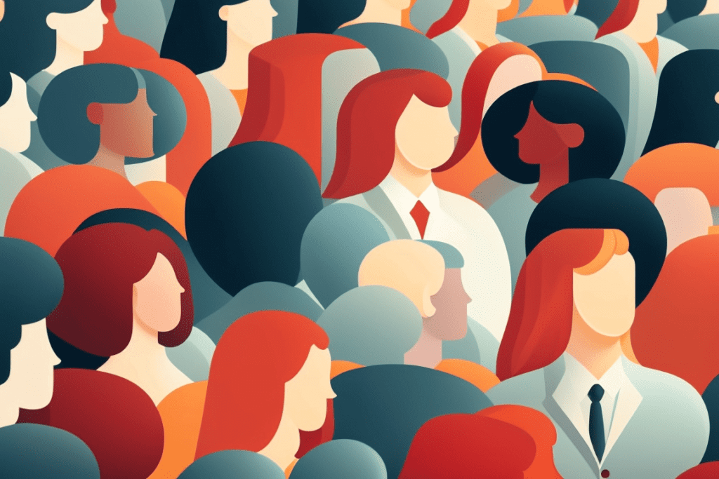how to find your niche a person standing out in a crowd